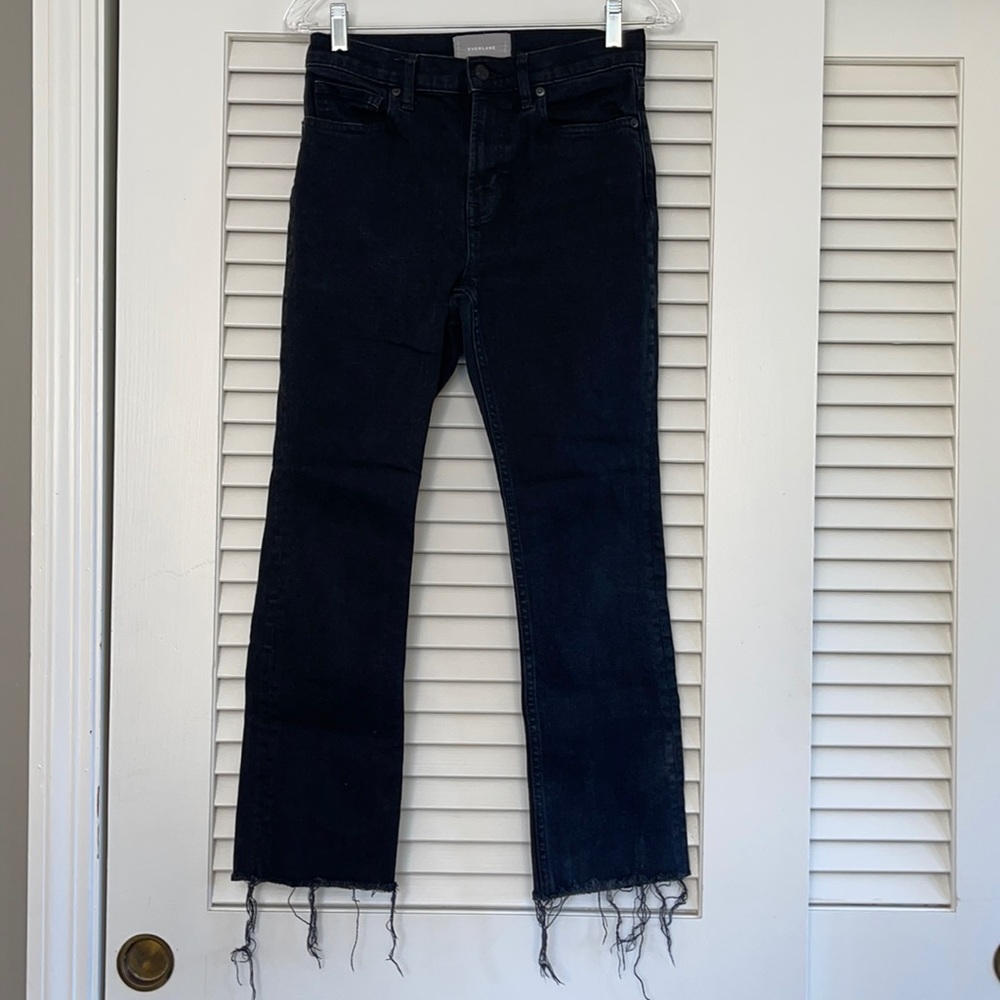 Everlane Black Jeans w Raw Edge Hem
